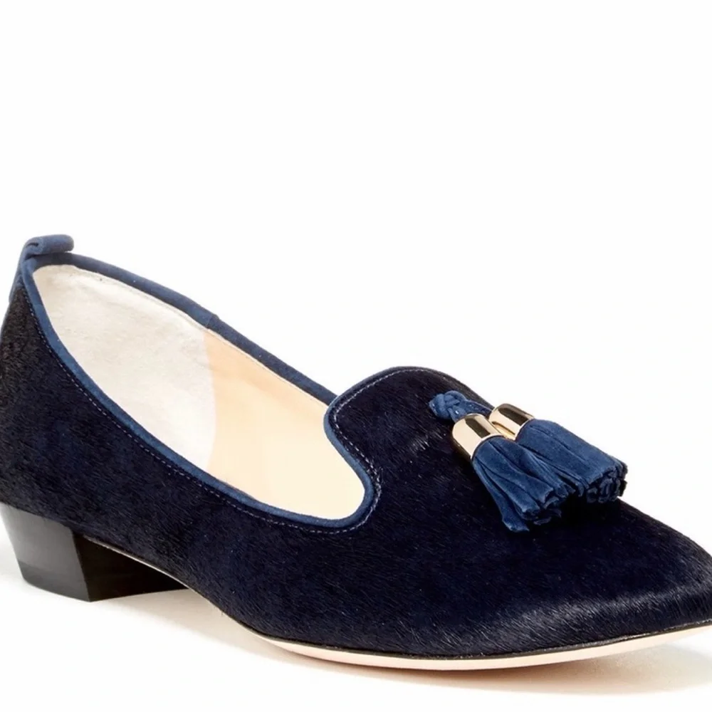 Vince Camuto Navy Tassel Loafers Shoes Size 9 (39)